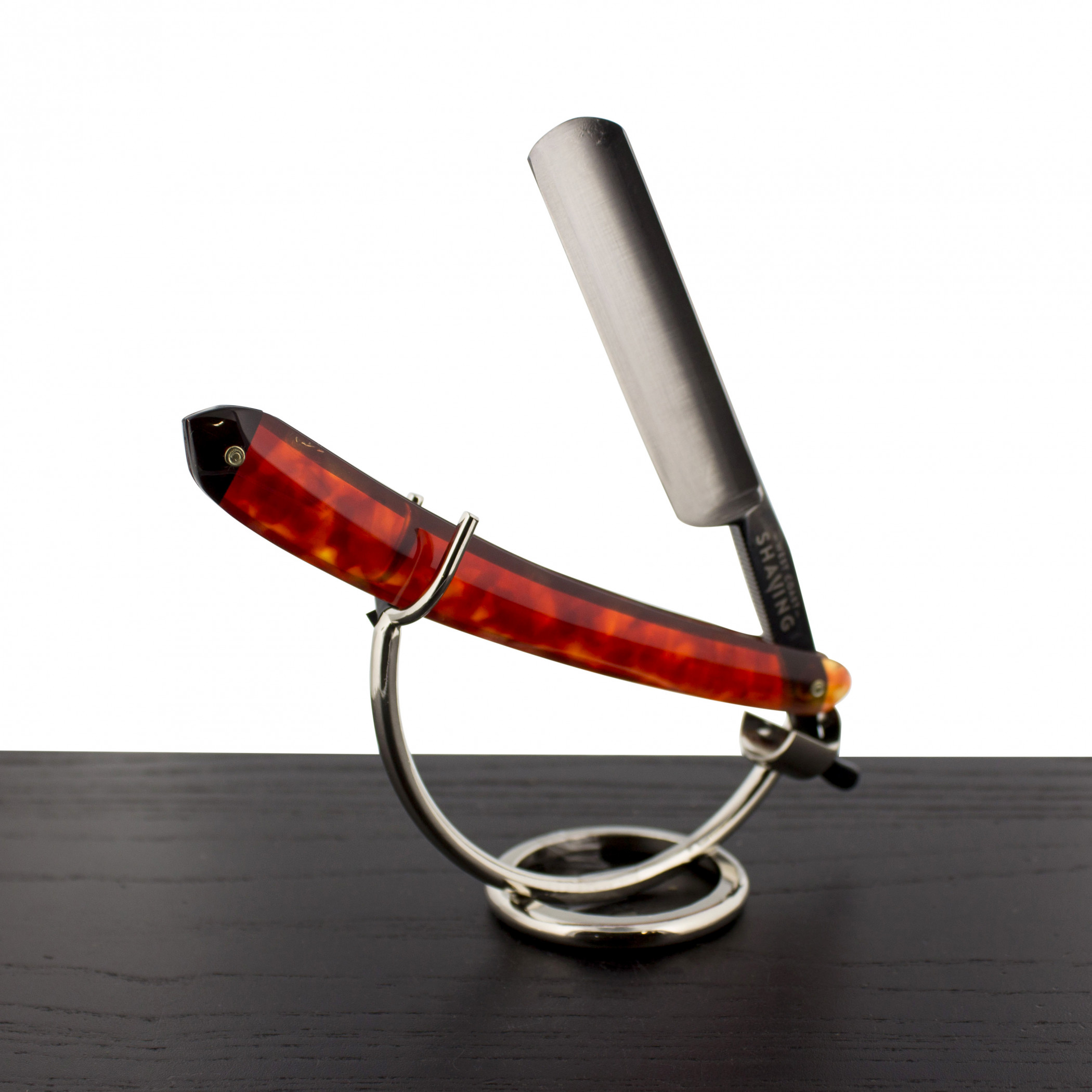 Product image 0 for WCS Red Tortoise Shell Straight Razor, 5/8 Carbon Steel